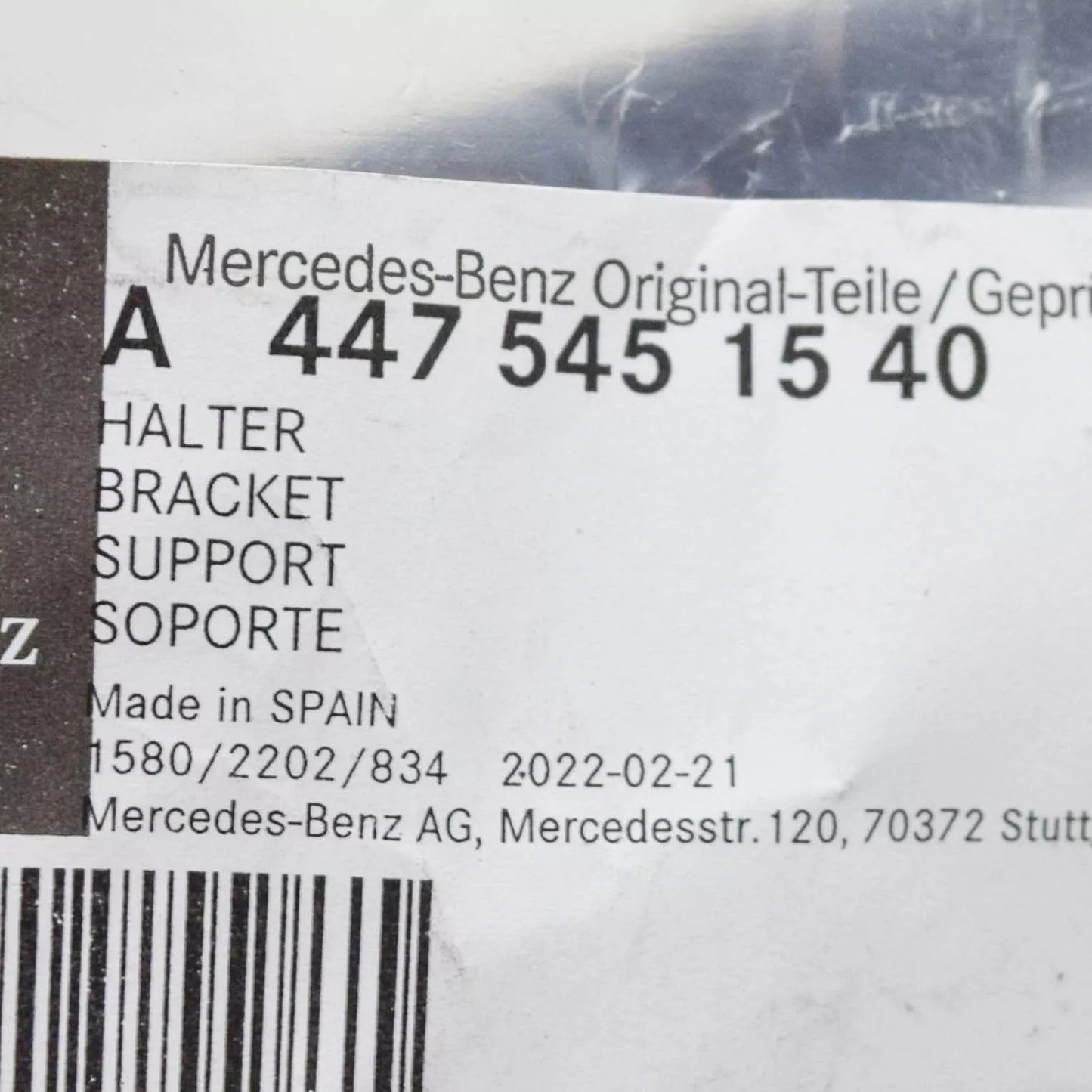 NEW MERCEDES-BENZ VITO W447 REAR RIGHT LOUDSPEAKER BRACKET A4475451540 ORIGINAL