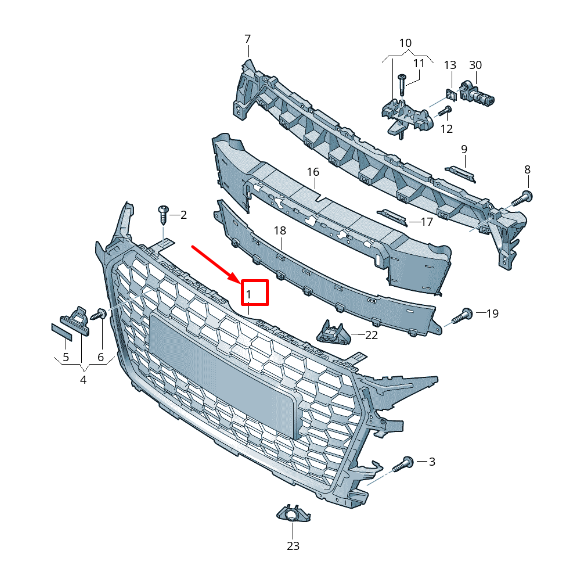 new audi tt fv front radiator grille 8s0853651l3fz 8s0853651l 3fz original