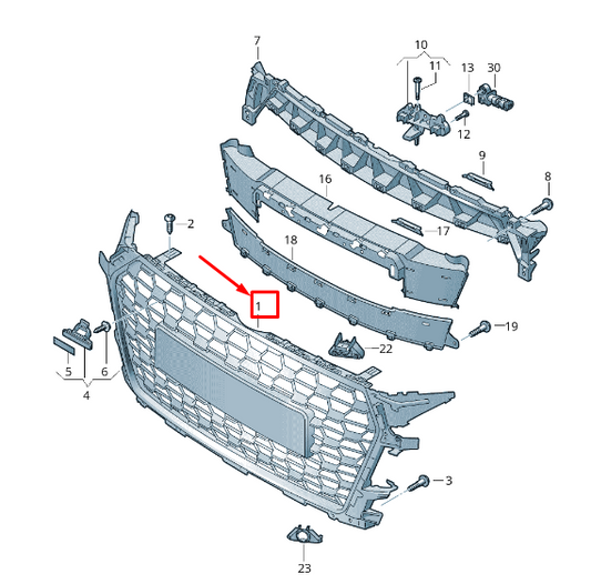 new audi tt fv front radiator grille 8s0853651l3fz 8s0853651l 3fz original