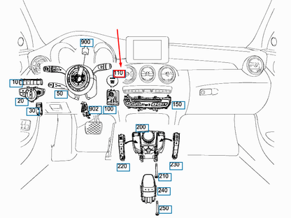 NEW MERCEDES-BENZ S-CLASS W221 START/STOP BUTTON A221545071464 2013 ORIGINAL