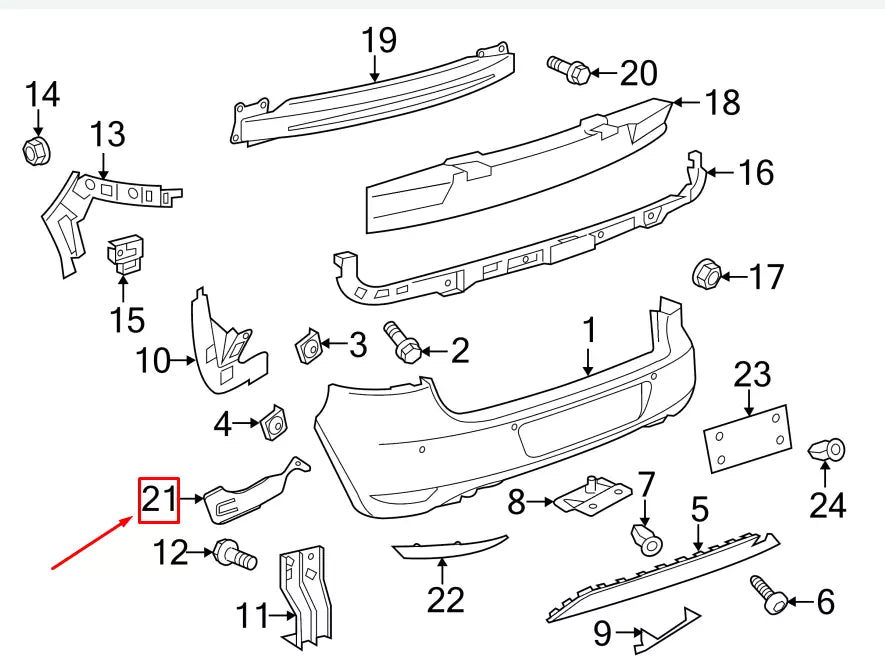 NEW VW GOLF VI 5K MK6 REAR RIGHT BUMPER ADAPTER 5K6802398 ORIGINAL