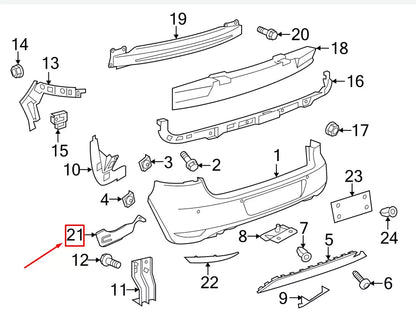 NEW VW GOLF VI 5K MK6 REAR RIGHT BUMPER ADAPTER 5K6802398 ORIGINAL