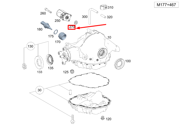 new mercedes-benz gls x167 rear differential sealing boot a2902950200 original
