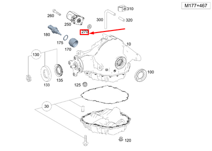 new mercedes-benz gls x167 rear differential sealing boot a2902950200 original
