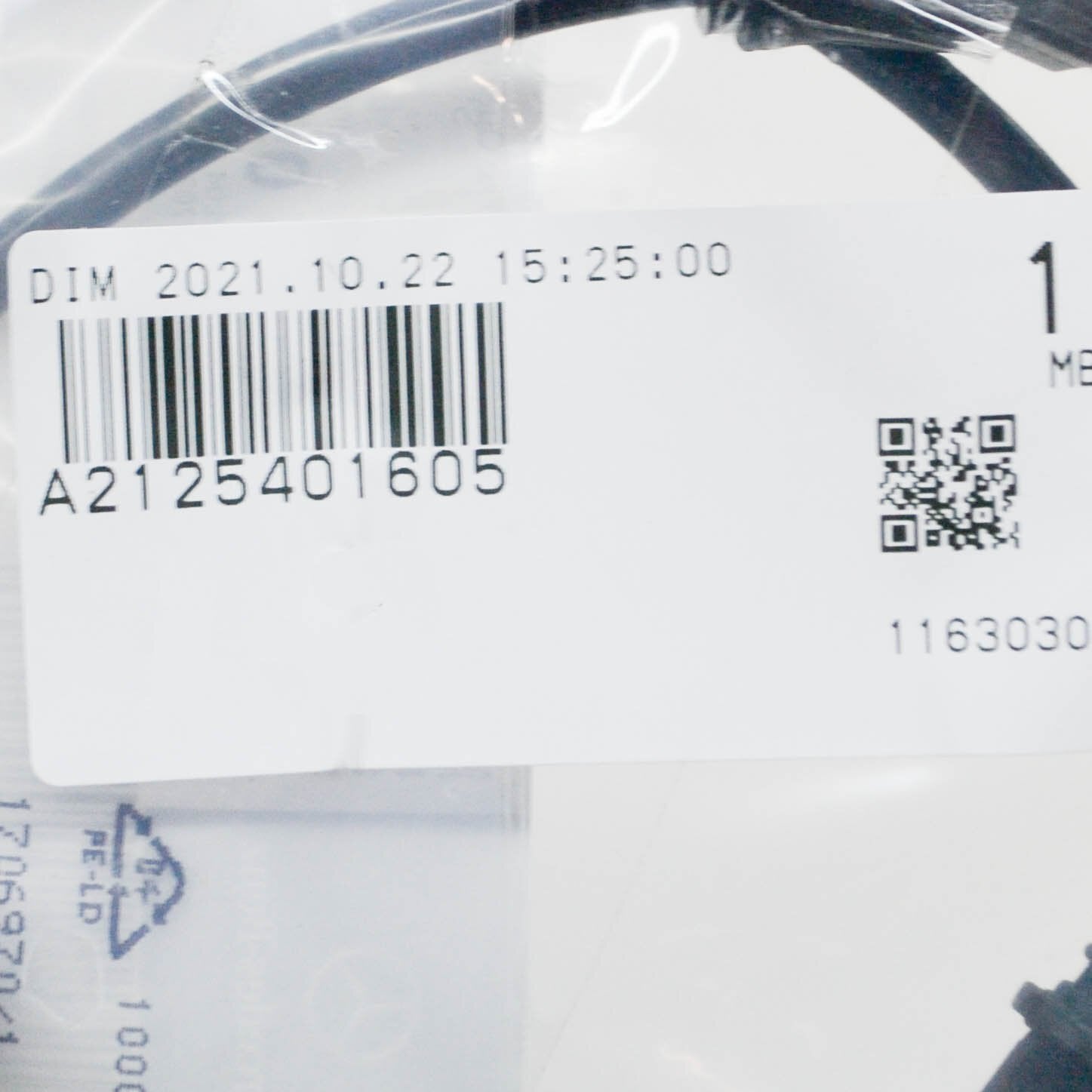 NEW MB E W212 RIGHT FRONT BRAKE PAD WEAR SENSOR PLUG A2125401605 ORIGINAL