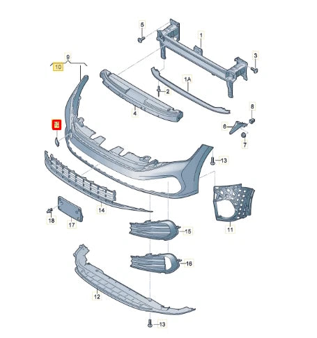 NEW VOLKSWAGEN JETTA MK7 A7 FRONT BUMPER TOW EYE COVER 17A807241BGRU