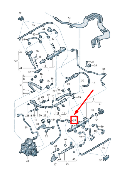 new audi a4 8k2,b8 fuel line 059130312bb original