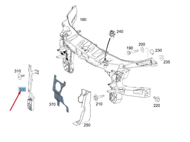 NEW MB SPRINTER 907 FRONT COLLISION WARNING MOUNTING CONSOLE A9108803801