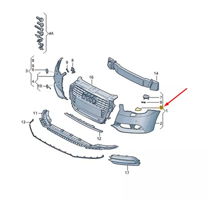 NEW AUDI A1 8X LEFT SIDE HEADLAMP WASHER COVER CAP 8X0807753GRU ORIGINAL