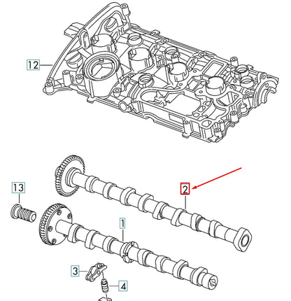 NEW VOLKSWAGEN PASSAT B8 OUTLET EXHAUST CAMSHAFT 06K109022BB ORIGINAL
