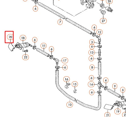 NEW AUDI A6 C6 FRONT RIGHT HEADLIGHT WASHER COVER CAP 4F0955276DGRU ORIGINAL