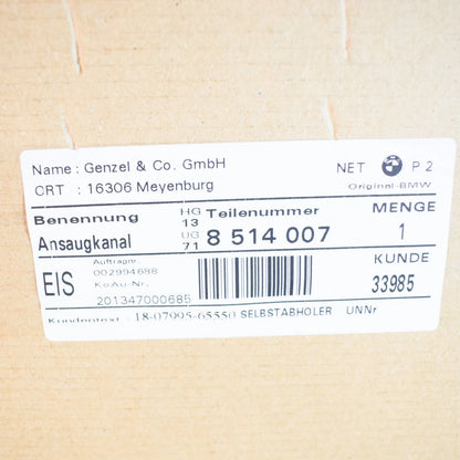 NEW BMW X5 F15 AIR INTAKE DUCT 13718514007 XDRIVE 25 D ORIGINAL