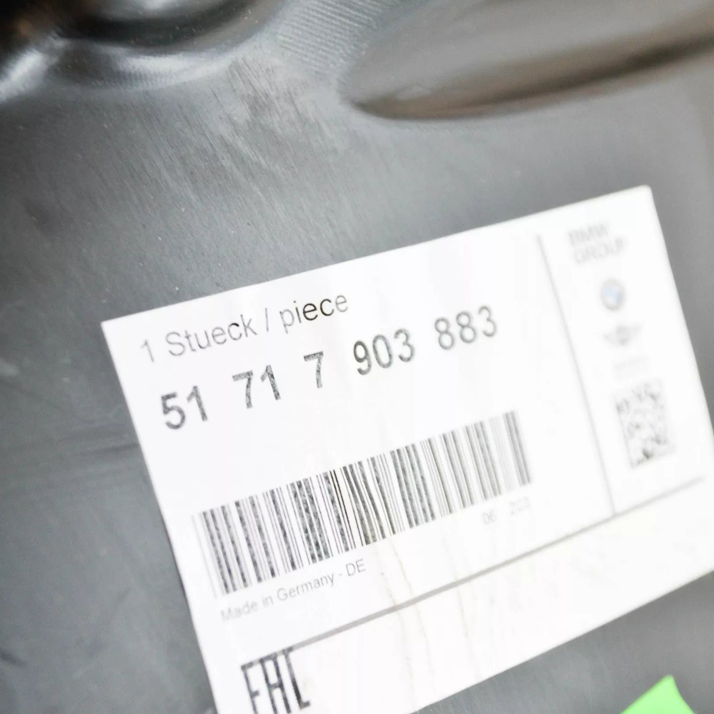 NEW BMW 5 F10 FRONT LEFT INNER FENDER FRONT PART 7903883 51717903883 ORIGINAL