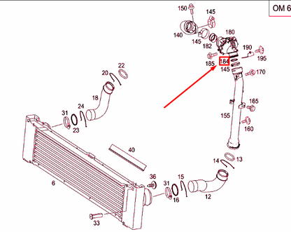 NEW MERCEDES-BENZ VITO W639 CHARGE AIR COOLER O-RING A0199977545 ORIGINAL