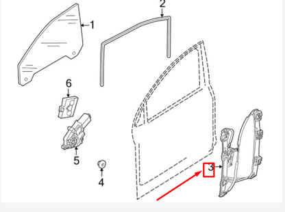new audi q7 4l front left door window regulator 4l0837461e original