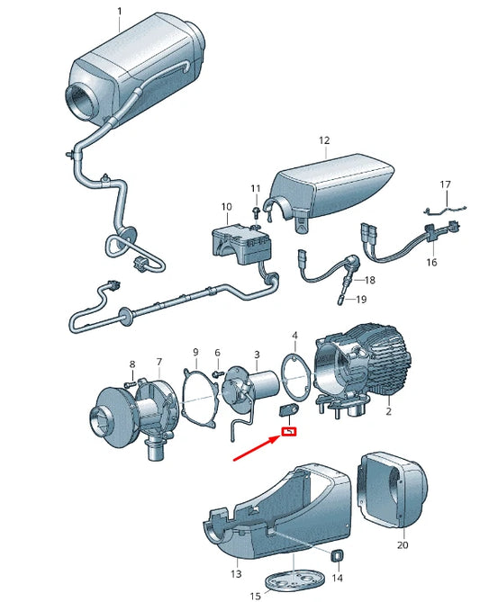 NEW VW TRANSPORTER VI T6 AUXILIARY HEATER GROMMET 2E0819498