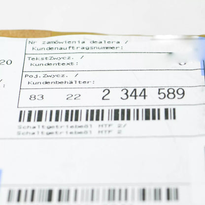 NEW BMW 2 ACTIVE TOURER F45 MANUAL GEAR BOX OIL 83222344589 ORIGINAL