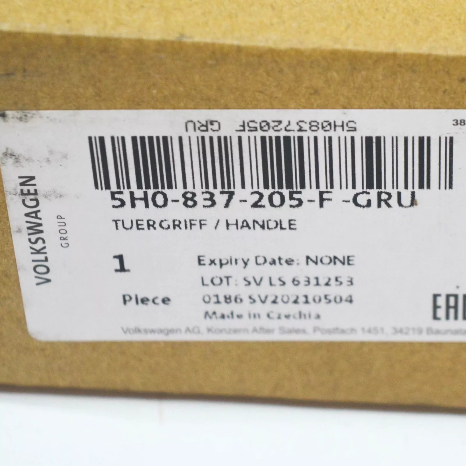 NEW VOLKSWAGEN ID.3 GOLF MK8 FRONT RIGHT DOOR OUTER HANDLE 5H0837205FGRU