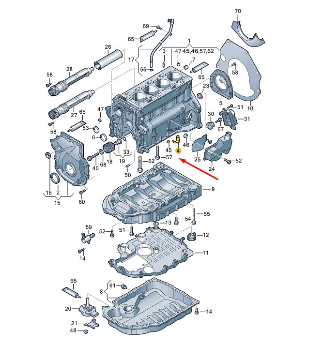 NEW AUDI Q3 8U OIL SPRAY JET 06J103154AA