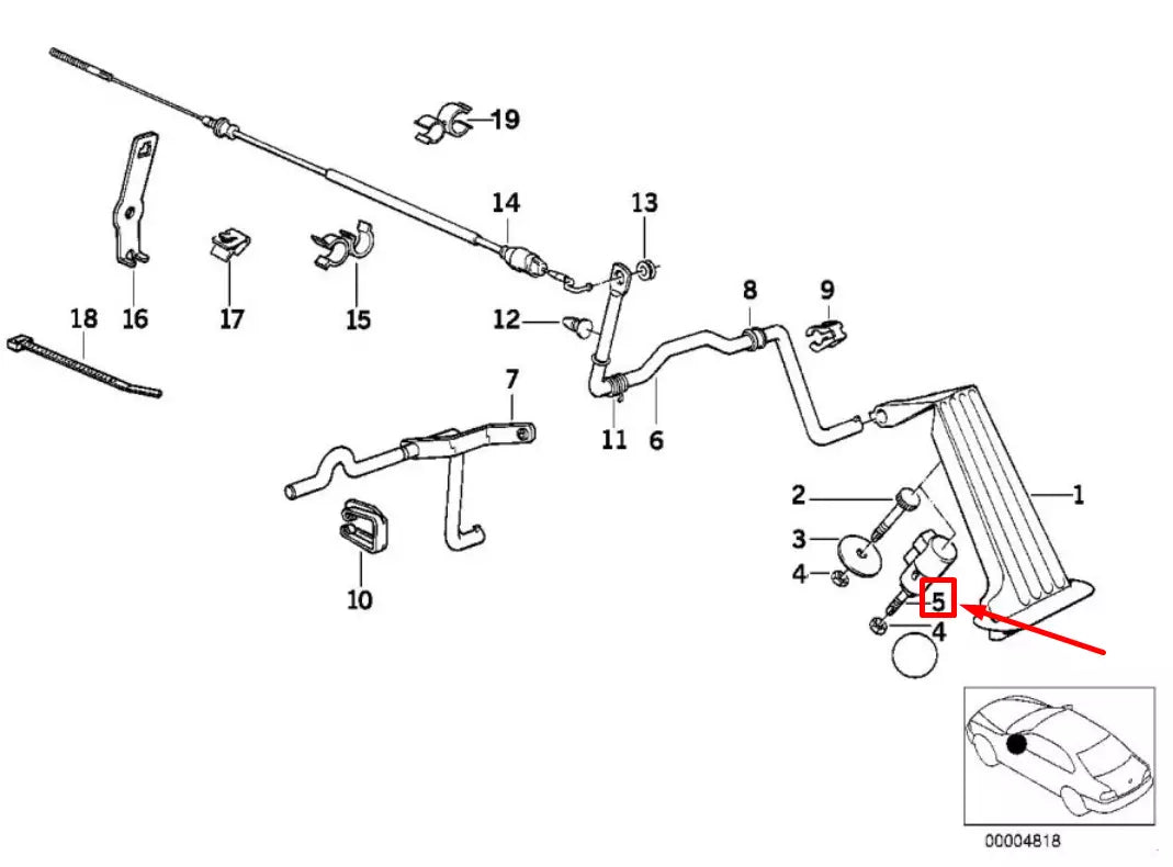 NEW BMW 3 E36 ACCLERATOR PEDAL KICK DOWN SWITCH 35421181103 1181103 ORIGINAL