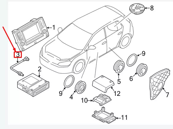 NEW VOLKSWAGEN POLO 6R USB DATA ADAPTER CABLE 000098601A