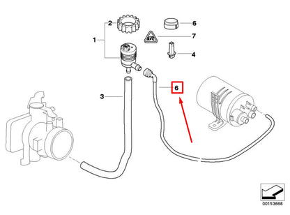 NEW BMW 3 E46 FUEL BREATHER LINE 1437611 13901437611 ORIGINAL