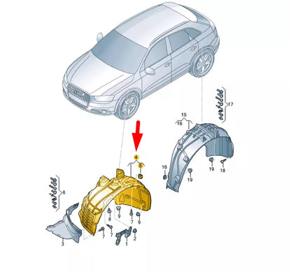 NEW AUDI Q5 FY FRONT RIGHT WHEEL HOUSING LINER 80A821172E