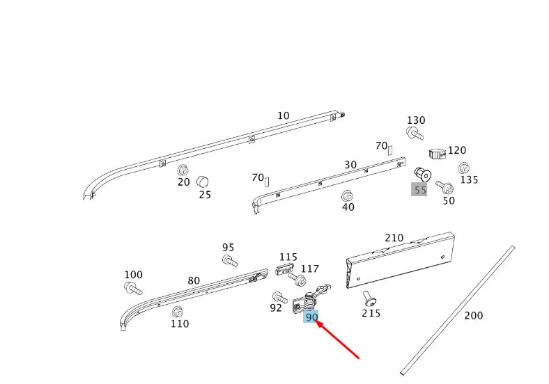 NEW MB VITO REAR DOOR SIDE PANEL RAIL BOTTOM RIGHT CHECK A6397300316 ORIGINAL