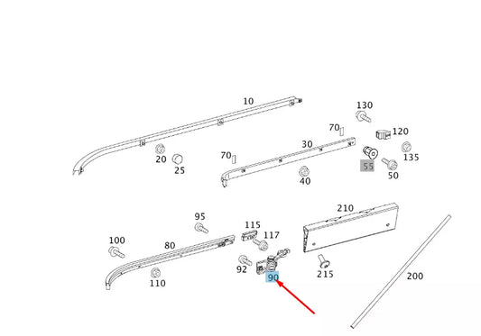 NEW MB VITO REAR DOOR SIDE PANEL RAIL BOTTOM RIGHT CHECK A6397300316 ORIGINAL