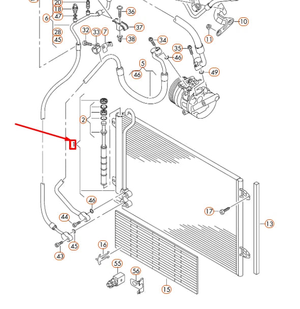 NEW VOLKSWAGEN CC A/C CONDENSER 3C0820411F ORIGINAL