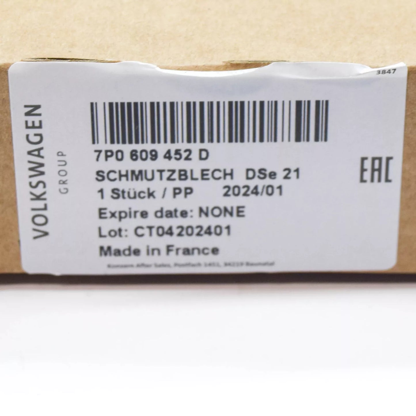 NEW VW TOUAREG 7P REAR RIGHT EL. PARKING BRAKE BACK PLATE 7P0609452D ORIGINAL