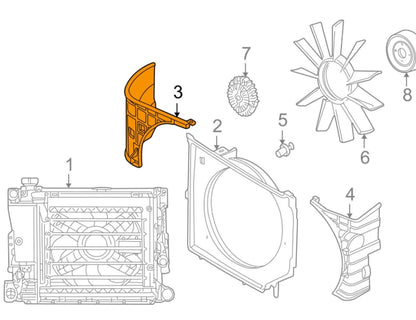 NEW BMW M3 CONVERTIBLE E46 RADIATOR RIGHT AIR DUCT 17112228946 ORIGINAL