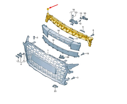 NEW AUDI TT FV RADIATOR GRILLE CENTER COVER 8S0853037E ORIGINAL