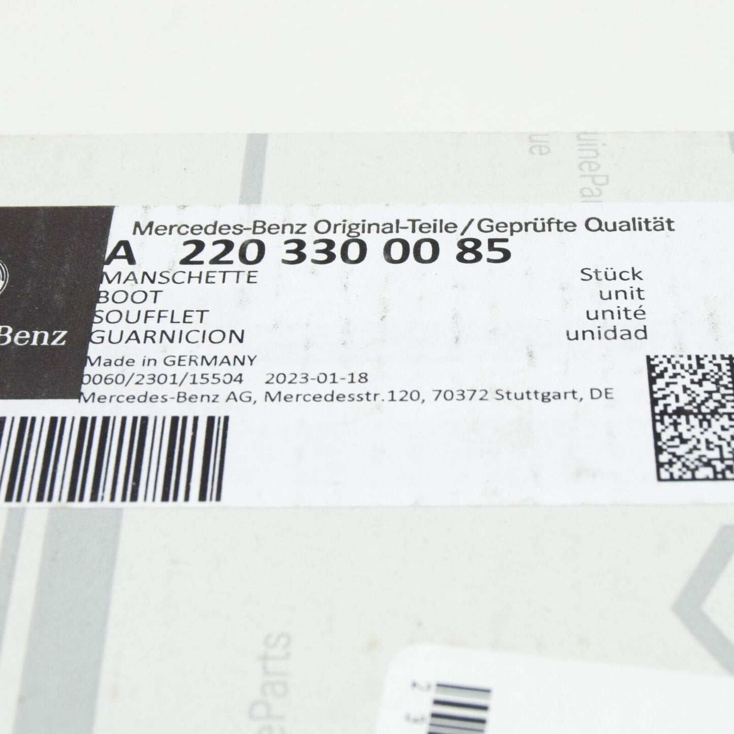 NEW MERCEDES-BENZ S W220 FRONT STRUT BOOT KIT A2203300085 ORIGINAL