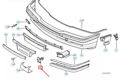 NEW BMW 7 E38 FRONT BUMPER LEFT BRACKET 63178352815 8352815 ORIGINAL