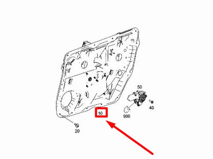 NEW MERCEDES-BENZ GL X166 REAR RIGHT DOOR WINDOW LIFTER A1667200179 ORIGINAL