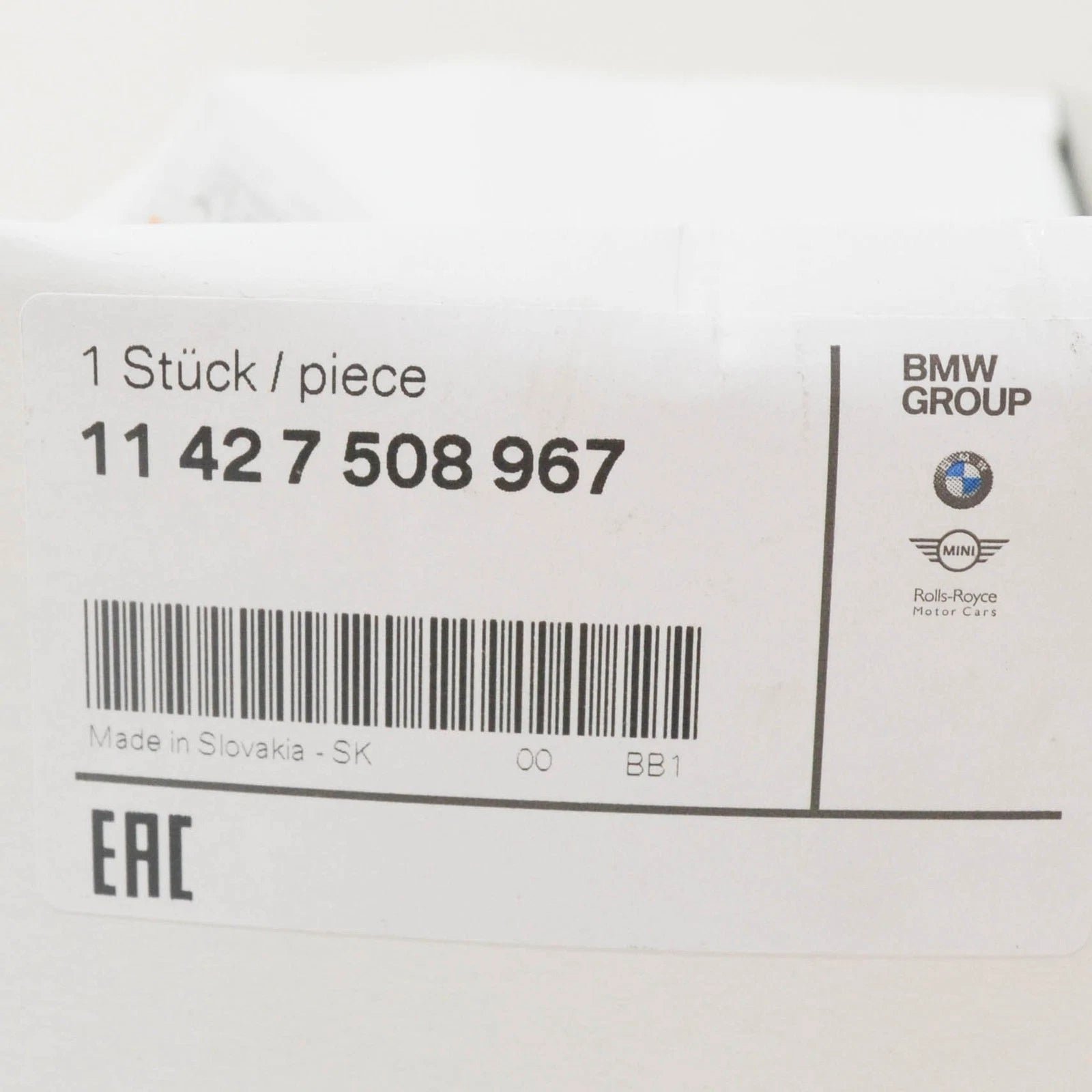 NEW BMW 1 E87 ENGINE OIL COOLER 11427508967 ORIGINAL