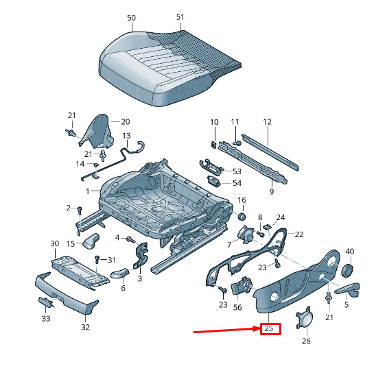 NEW AUDI E-TRON GEN FRONT LEFT OUTER SEAT FRAME TRIM 4K08813254PK ORIGINAL