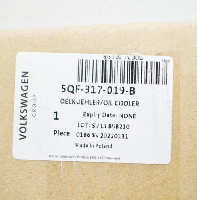 NEW OEM AUDI Q3 F3 OIL COOLER RADIATOR 5QF317019B ORIGINAL