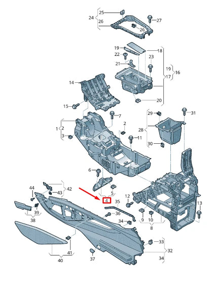 NEW AUDI E-TRON GEN CONSOLE SECURING BRACKET 4KE863531