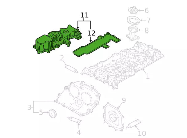 NEW AUDI RS3 8V ENGINE OIL SEPARATOR 07K103495F ORIGINAL