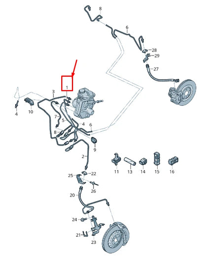 NEW AUDI E-TRON GEN FRONT LEFT BRAKE PIPE RHD 4KR614723A
