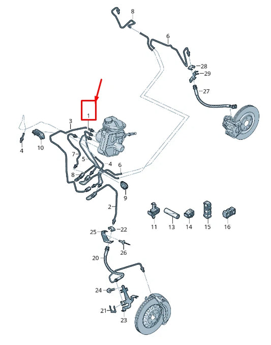 NEW AUDI E-TRON GEN FRONT LEFT BRAKE PIPE RHD 4KR614723A