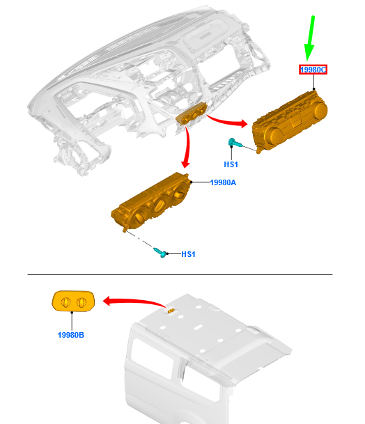 new ford transit custom mk1 heater control assy 2473905 original