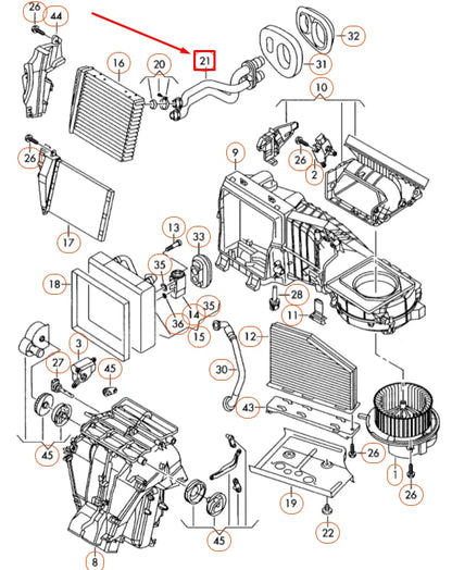 NEW VOLKSWAGEN BEETLE A5 FEED/RETURN COOLANT PIPE 561819857 ORIGINAL
