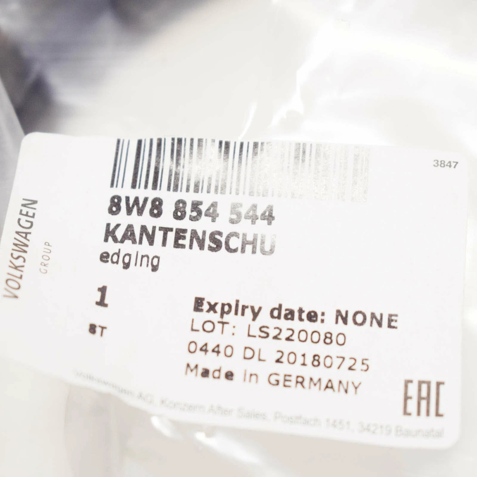 NEW AUDI A5 8W6 FRONT RIGHT UPPER DOOR EDGE PROTECTION SEAL 8W8854544