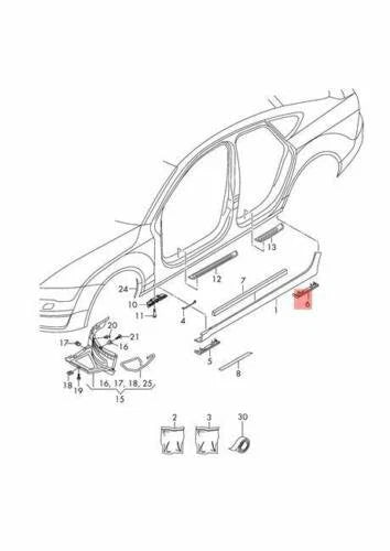 NEW AUDI A7 4G SILL END CAP COVER 4G8853870 GRU