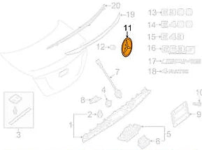 NEW MERCEDES BENZ E W212 REAR TRUNK LID EMBLEM BADGE A2138170116 ORIGINAL