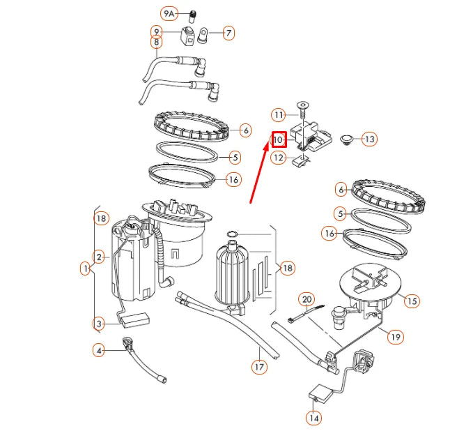 NEW AUDI A4 B8 FUEL PUMP CONTROL UNIT 8K0906093E ORIGINAL