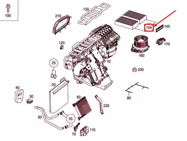 NEW MB GLE COUPE C292 FINE PARTICULATE CABIN AIR FILTER SET A2928300000 ORIGINAL